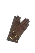 1926 Kid Leather Silk Lined Stud On Wrist M.Length Bordeaux