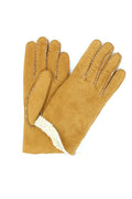 1174  Sheep Skin inside-out Gloves Hand Sewn Camel