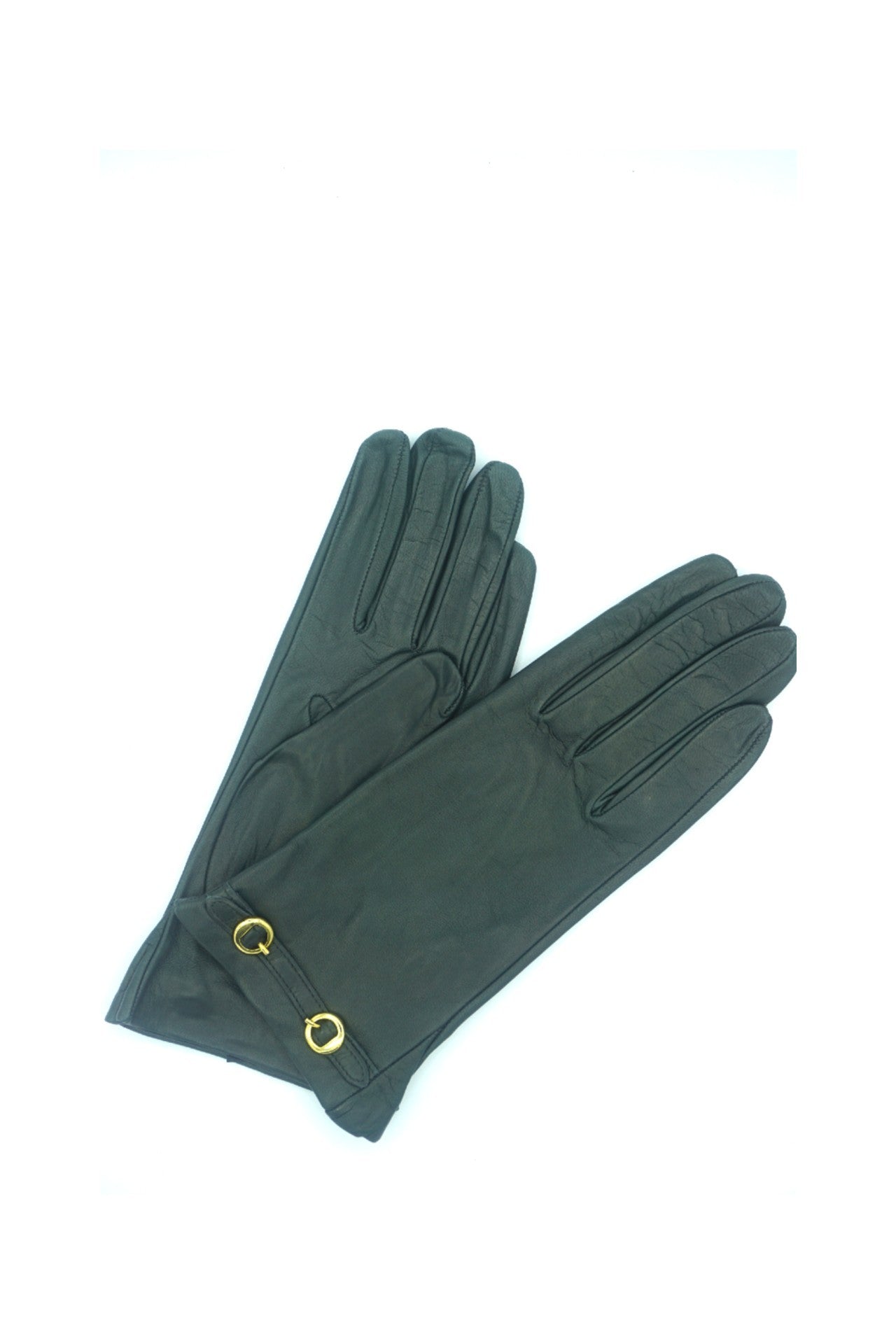 1263 Kid Leather Silk Lined Wrist Length D.Gray