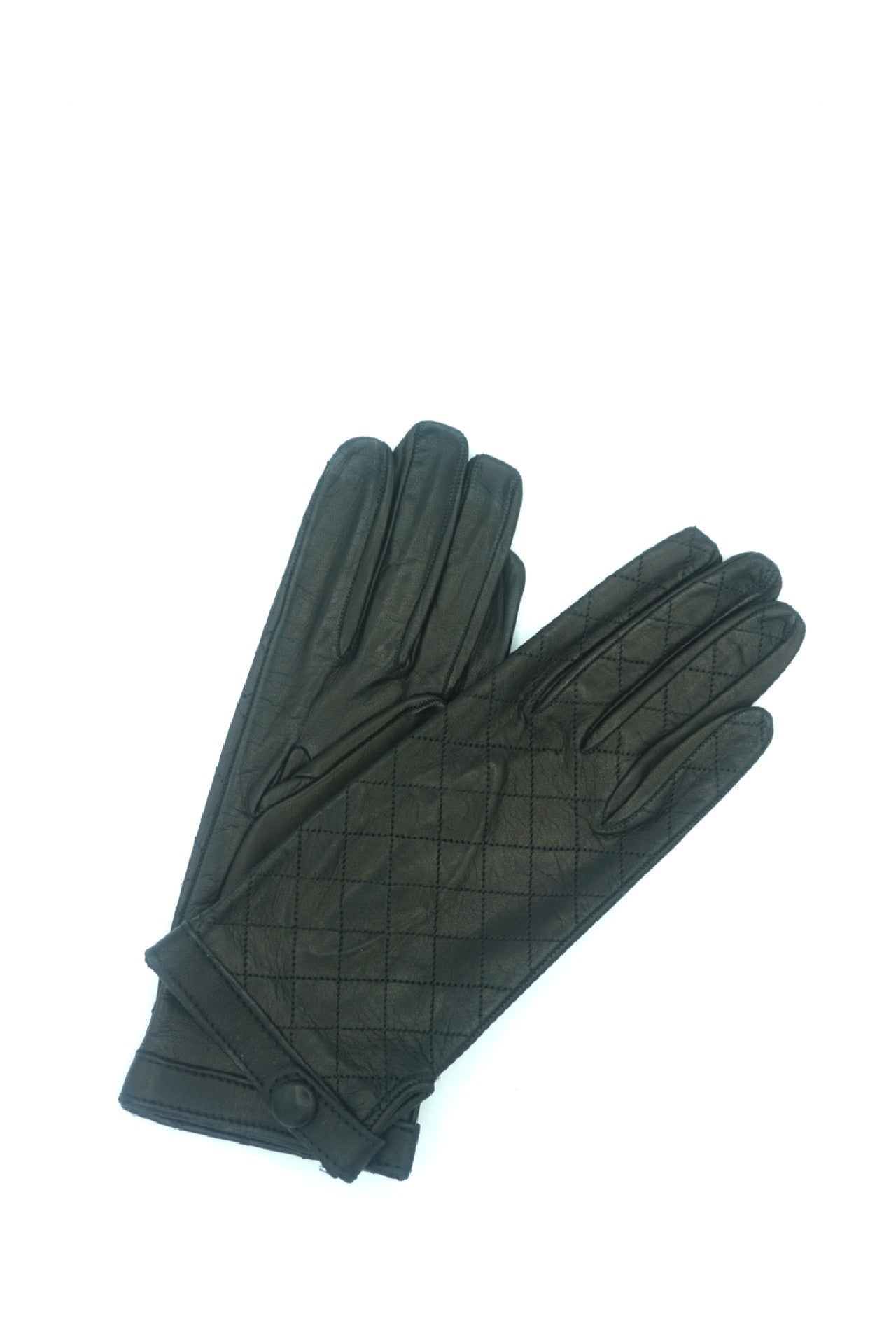 1360 Kid Leather Silk Lined Wrist Length Black