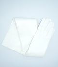 1009 Kid Leather Opera Gloves  Silk Lined White
