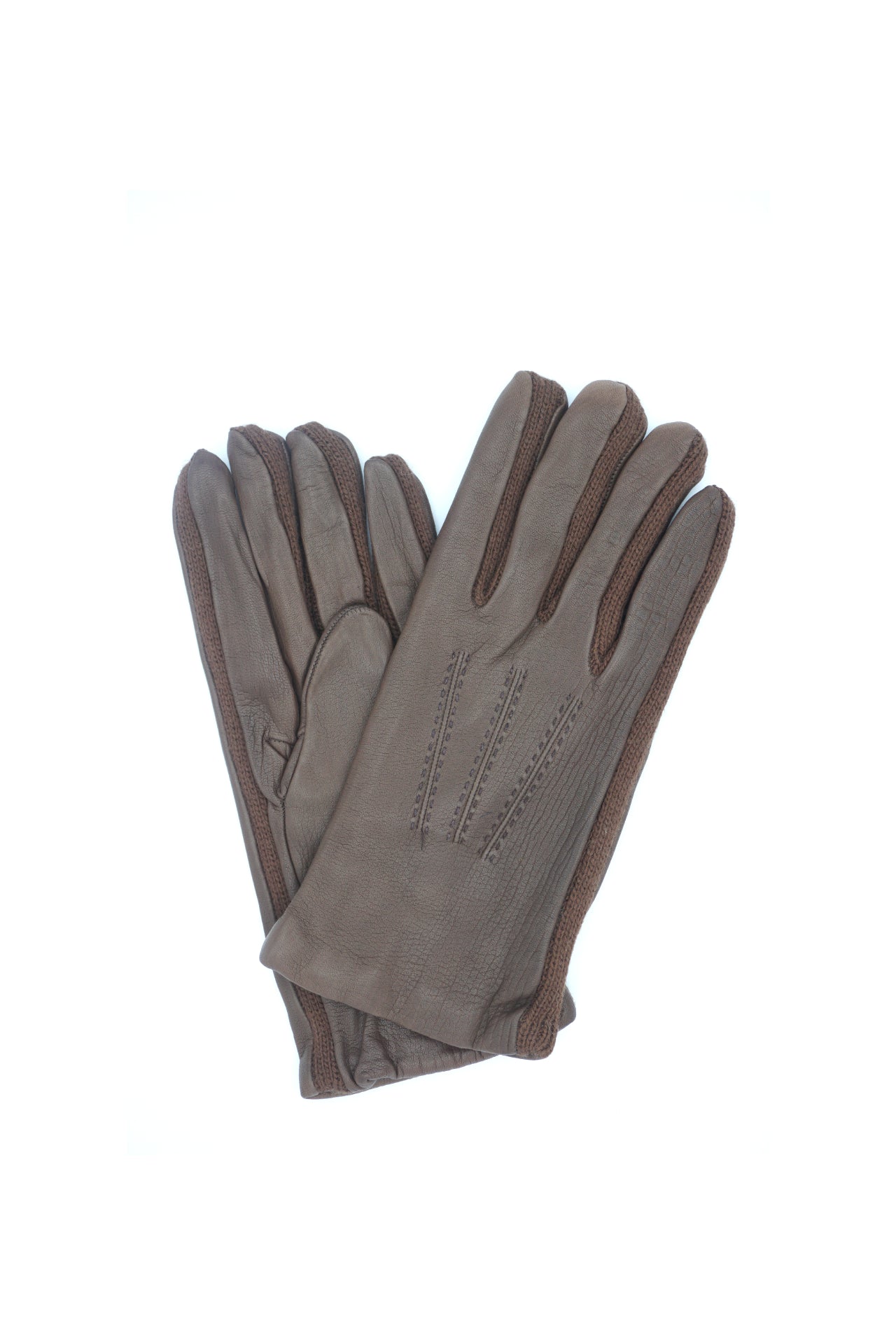 1313 Deer Skin Cashmere Lined Wrist Lenght Dark Brown