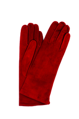1020 Suede Cashemere Lined Mediom Lenght D. Red