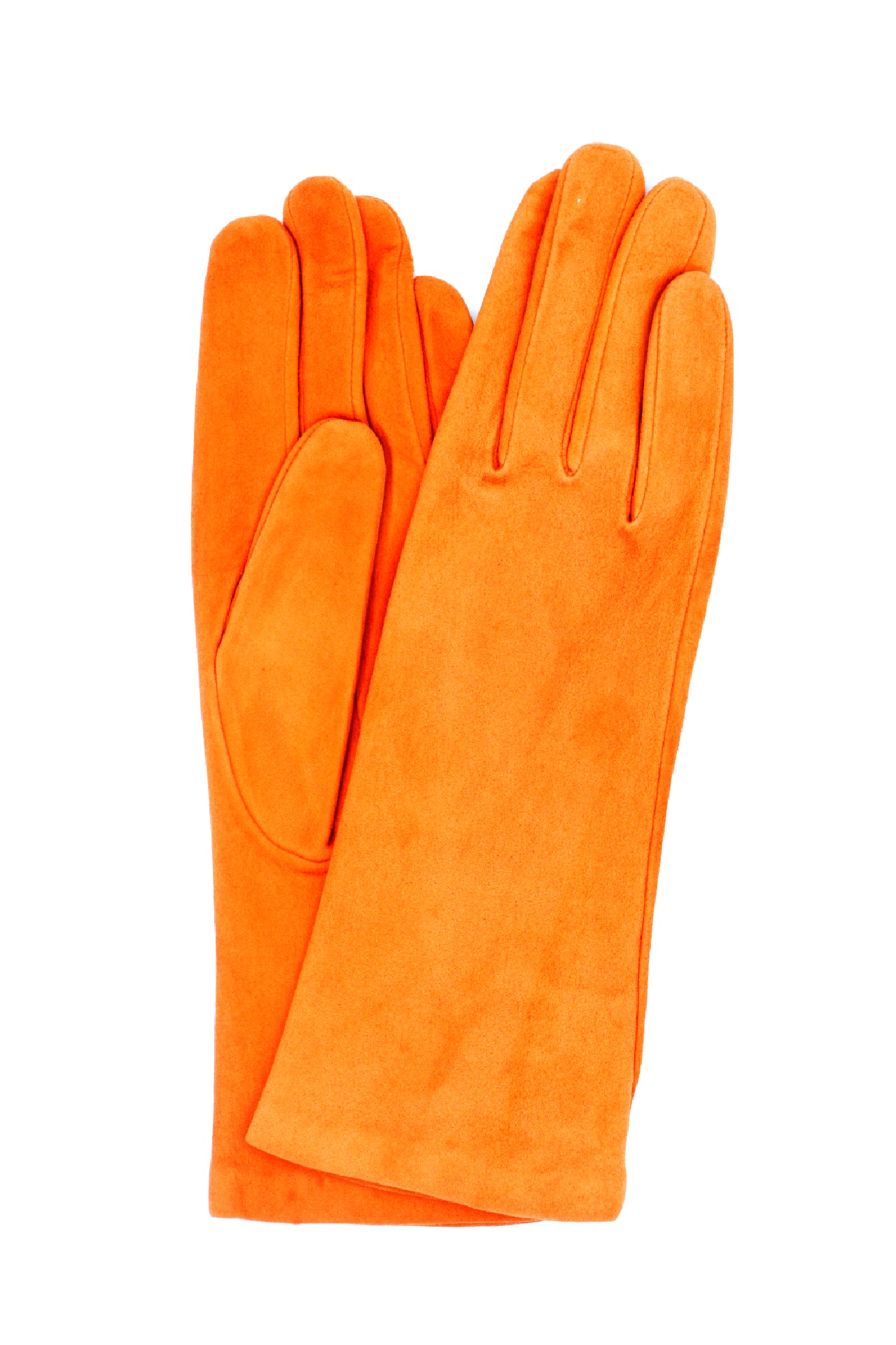 1020 Suede Cashemere Lined Mediom Lenght Light Orange