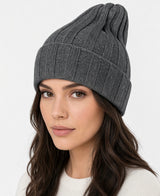 Cashmere Beanie Classic DARK GRAY