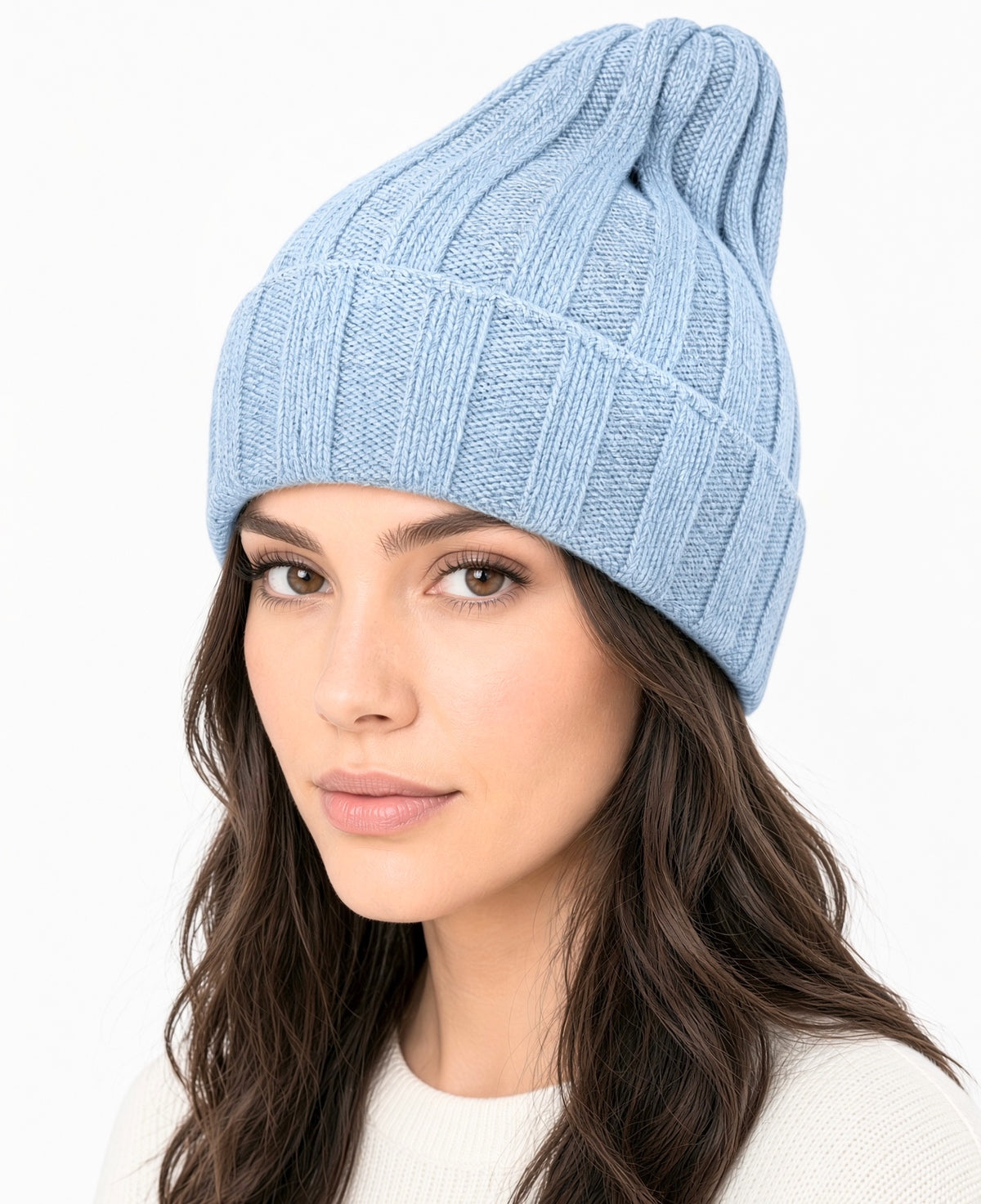 Cashmere Beanie Classic CELESTE ( Baby Blue )