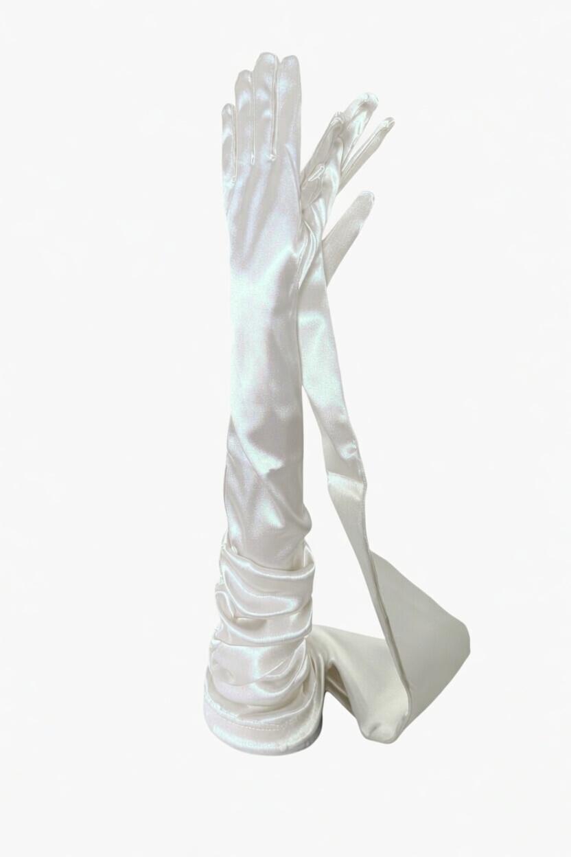 1198 Satin Opera 16 BT White